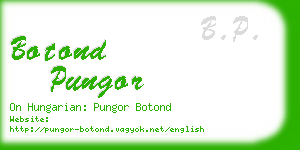 botond pungor business card